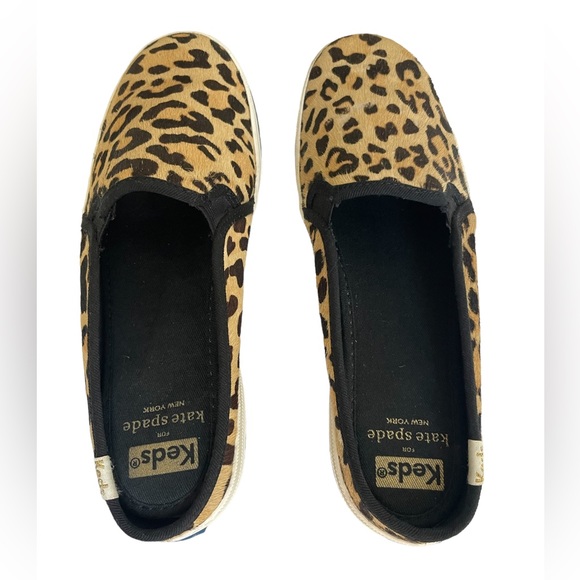 Keds x Kate Spade New York Double Decker Calf Hair type leopard mule women's Sz7 - Picture 7 of 11